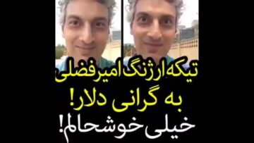 تیکه ارژنگ امیر فضلی به گرانی دلار خیلی خوشحالم
